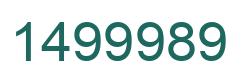 Number 1499989 green image