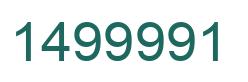 Number 1499991 green image