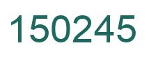 Number 150245 green image