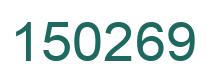 Number 150269 green image