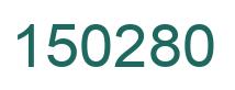 Number 150280 green image