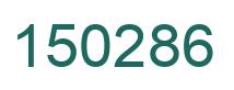 Number 150286 green image