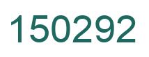 Number 150292 green image