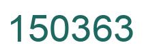Number 150363 green image