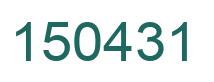 Number 150431 green image