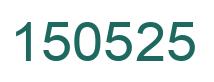 Number 150525 green image