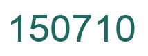 Number 150710 green image