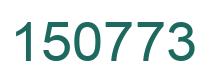 Number 150773 green image