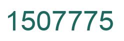 Number 1507775 green image