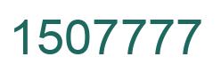 Number 1507777 green image