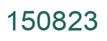 Number 150823 green image