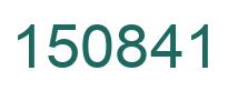 Number 150841 green image