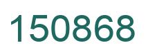 Number 150868 green image