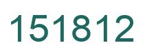 Number 151812 green image