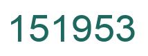 Number 151953 green image
