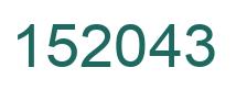 Number 152043 green image