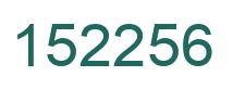 Number 152256 green image