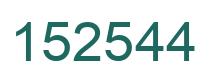 Number 152544 green image