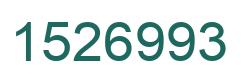 Number 1526993 green image