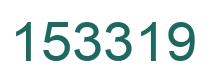 Number 153319 green image