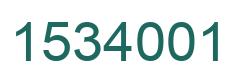 Number 1534001 green image