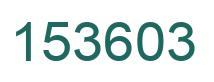 Number 153603 green image