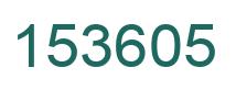 Number 153605 green image