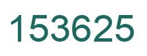 Number 153625 green image