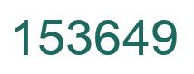 Number 153649 green image