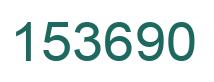 Number 153690 green image