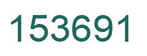 Number 153691 green image