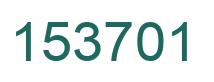 Number 153701 green image