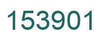 Number 153901 green image