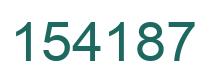 Number 154187 green image