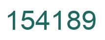 Number 154189 green image