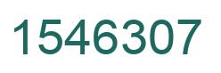 Number 1546307 green image