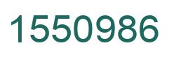 Number 1550986 green image
