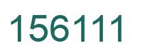 Number 156111 green image