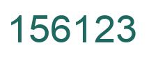 Number 156123 green image