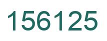 Number 156125 green image
