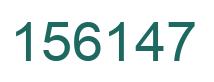 Number 156147 green image