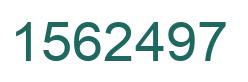 Number 1562497 green image