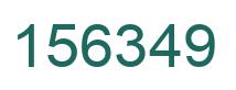 Number 156349 green image