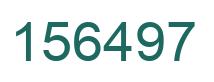 Number 156497 green image
