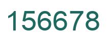 Number 156678 green image