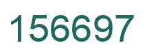 Number 156697 green image