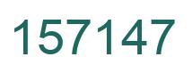 Number 157147 green image