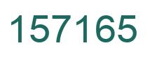 Number 157165 green image