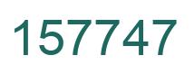 Number 157747 green image