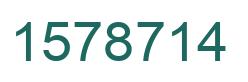 Number 1578714 green image